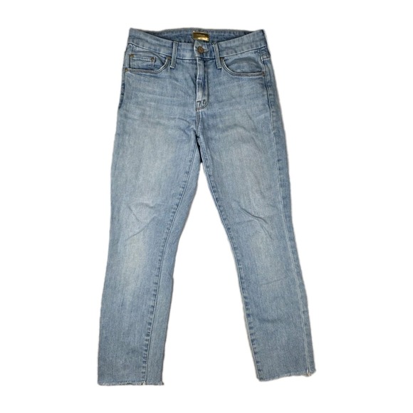 MOTHER Denim - Mother Jeans Womens Size 25 The Looker Ankle Snippet Zapped Ligh Wash Blue Denim